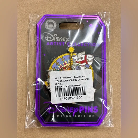 Disney Parks 2026 Princess Charming Regal Carrousel Pin Artist Collection - Picture 3 of 6